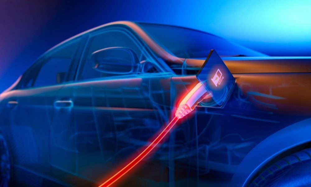 Electric car charging.