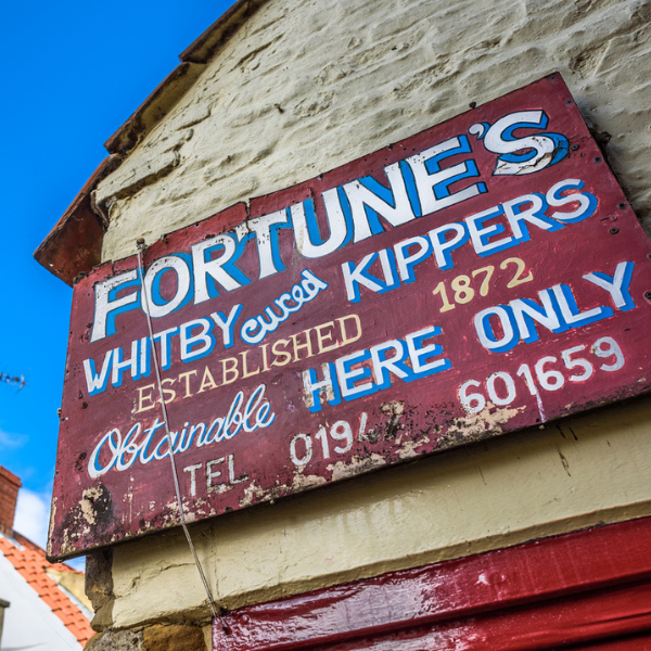 Fortune's Kippers shop sign